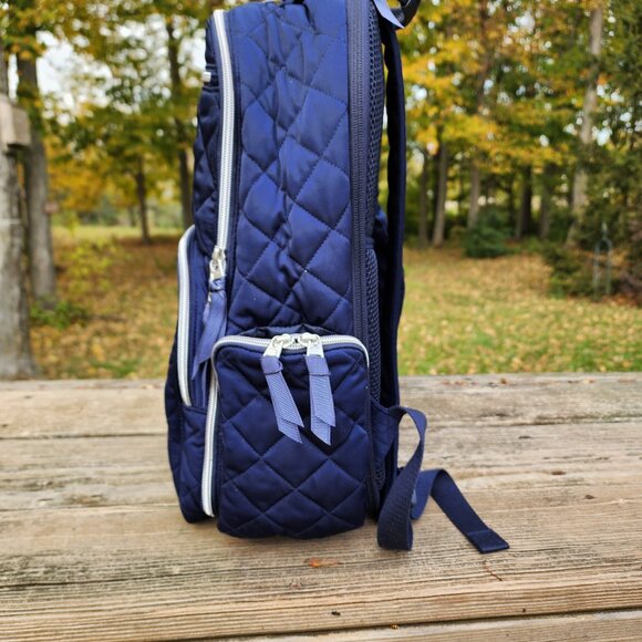 Vera Bradley quilted blue backpack for a laptop main image 5